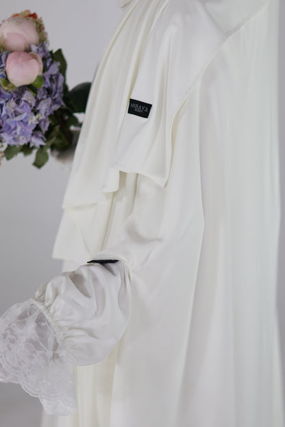 Opal White Dress with Cape and Scarf [PRE-ORDER]