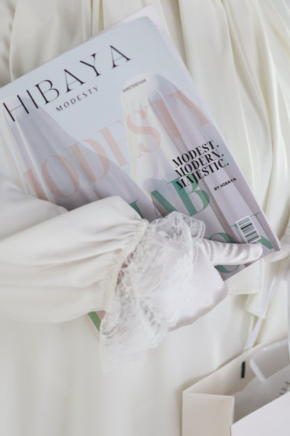 Opal White Dress with Jersey Scarf [PRE-ORDER]